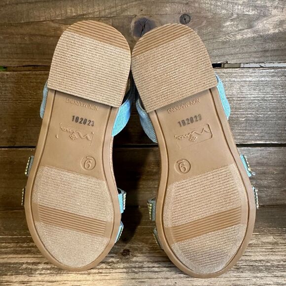 New NIB Little Kids Nina Cameena Blue Bedazzled Strappy Sandals Size‎ 9 C - Picture 5 of 6